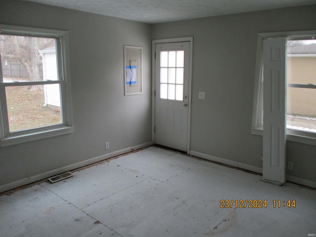 foyer entrance with a wealth of natural light