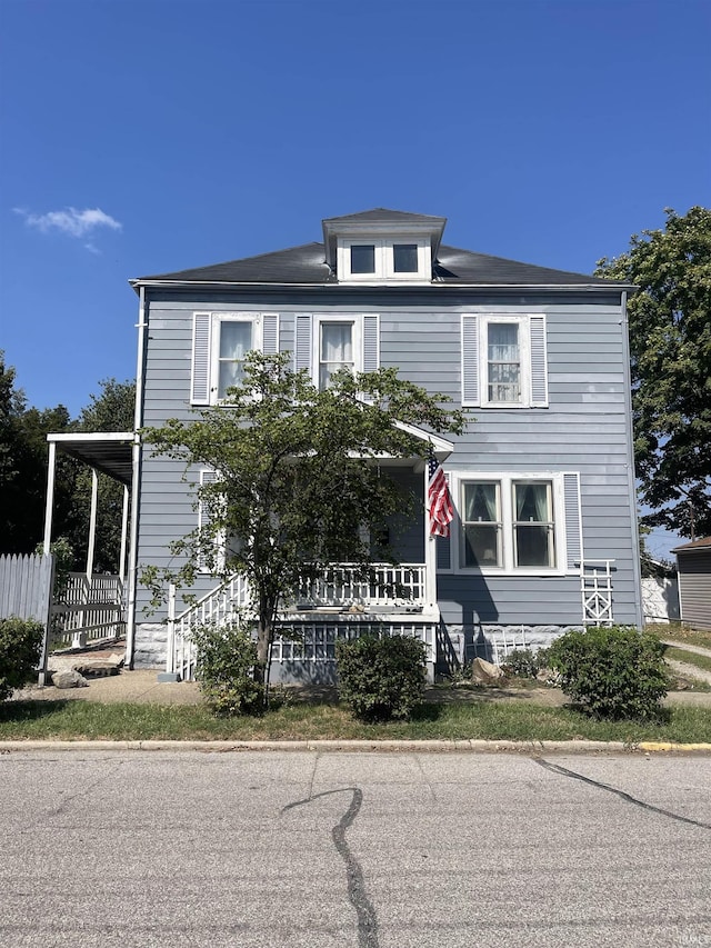 view of front facade with a porch