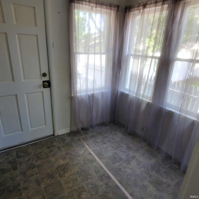 view of unfurnished dining area