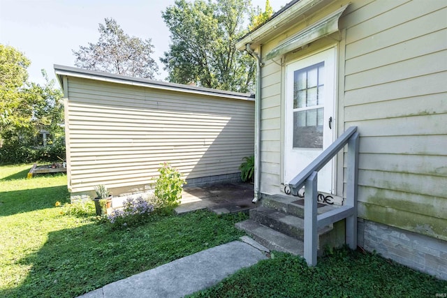 view of property exterior featuring a yard