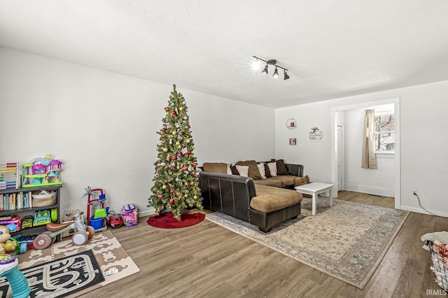 living room featuring hardwood / wood-style flooring