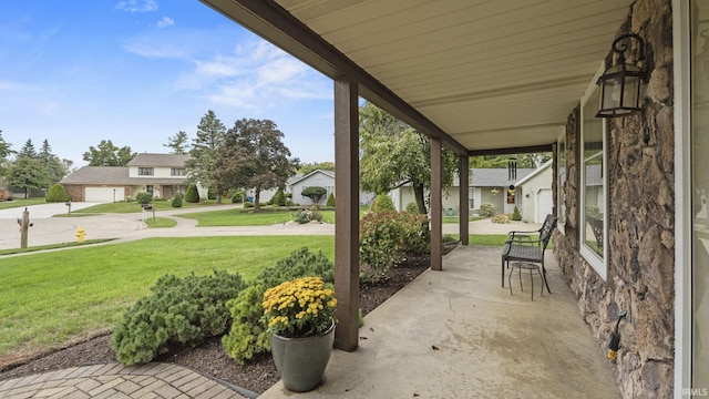 view of patio with covered porch