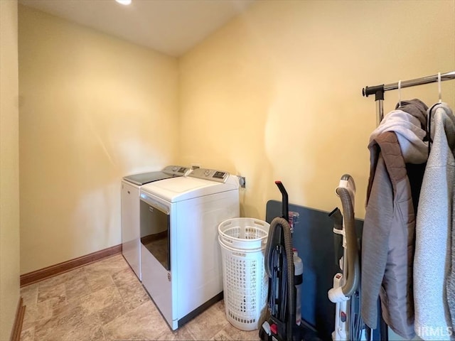 washroom featuring separate washer and dryer