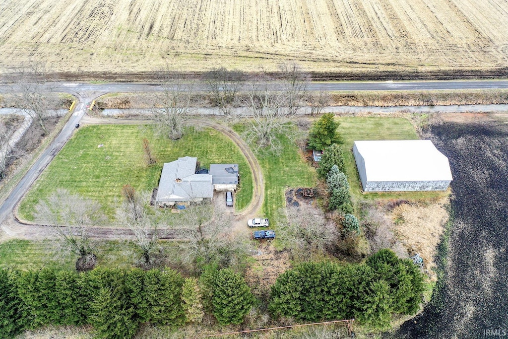 drone / aerial view featuring a rural view