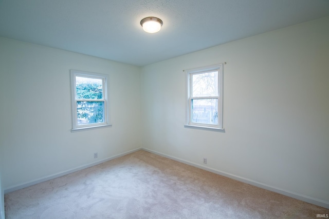 carpeted spare room with a wealth of natural light