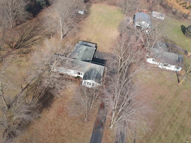 aerial view with a rural view