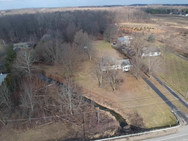 aerial view featuring a rural view