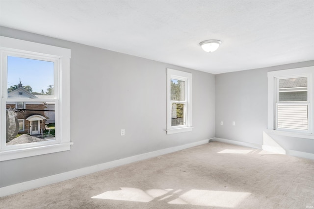 empty room featuring carpet floors and a healthy amount of sunlight