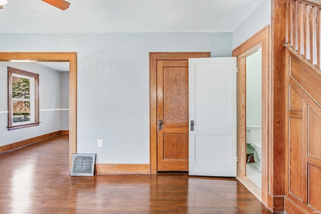 interior space featuring dark hardwood / wood-style floors