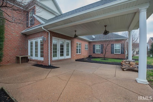 view of patio with french doors