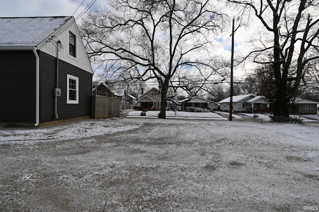 view of snowy yard