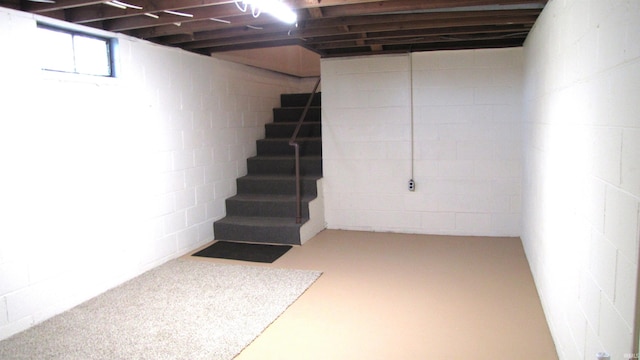 view of basement