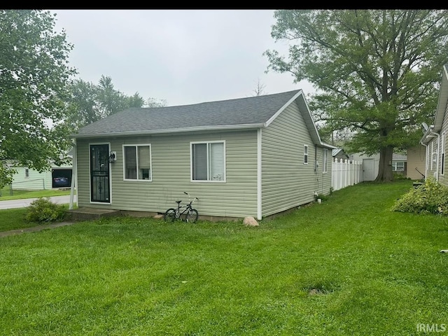 exterior space with a front lawn