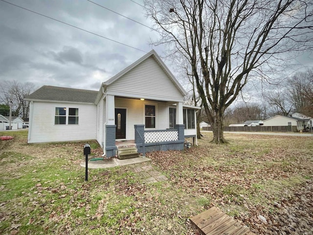 view of front of home featuring covered porch