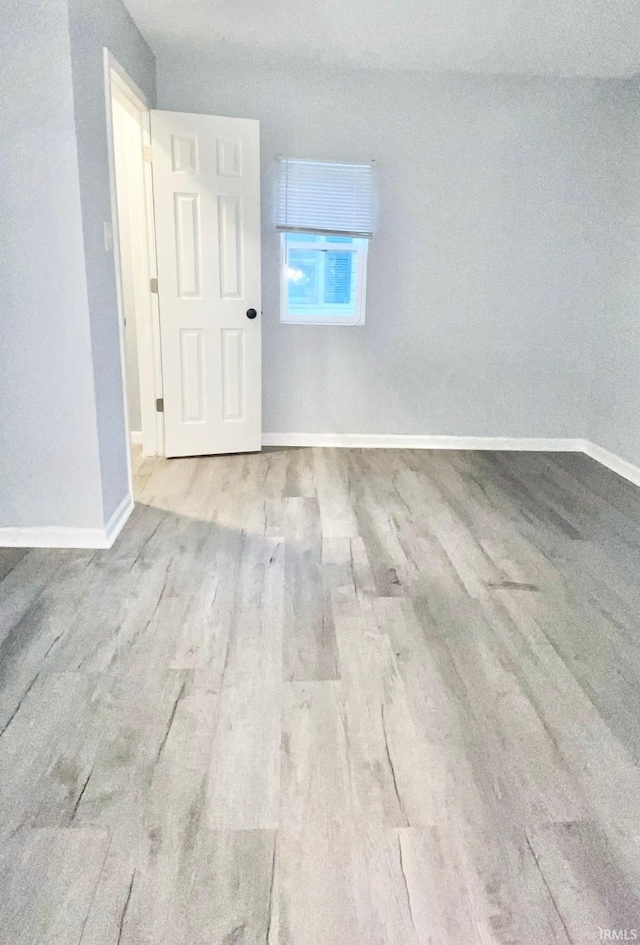 empty room featuring light hardwood / wood-style flooring