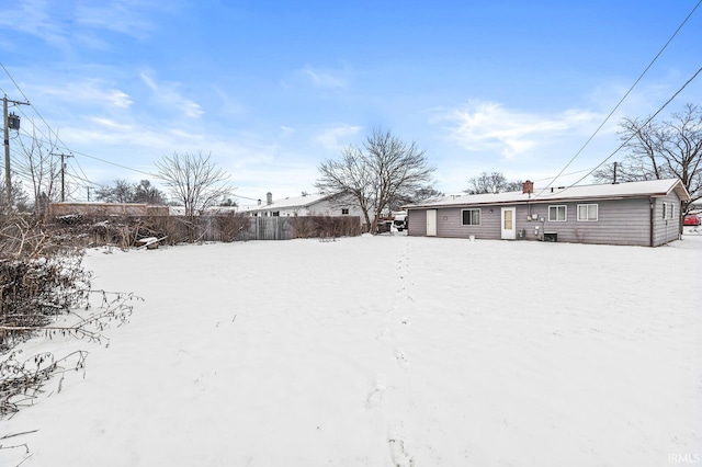 view of snowy yard