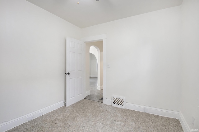 view of carpeted empty room