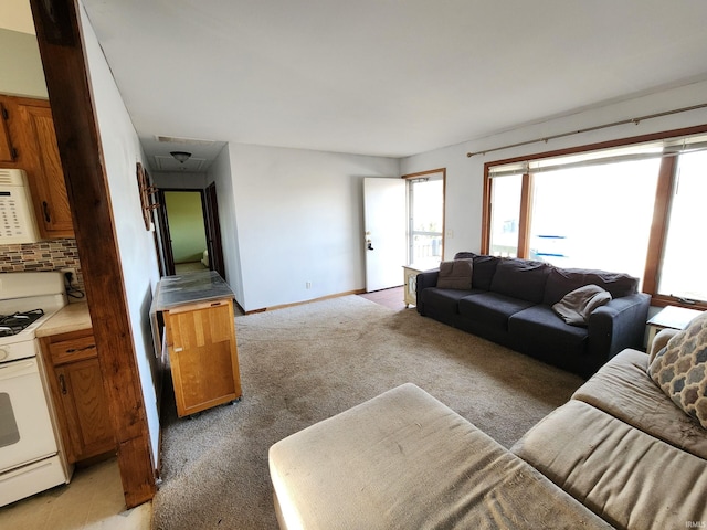 view of carpeted living room