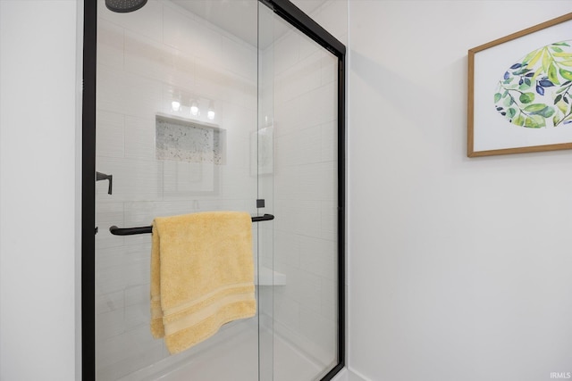 bathroom with walk in shower