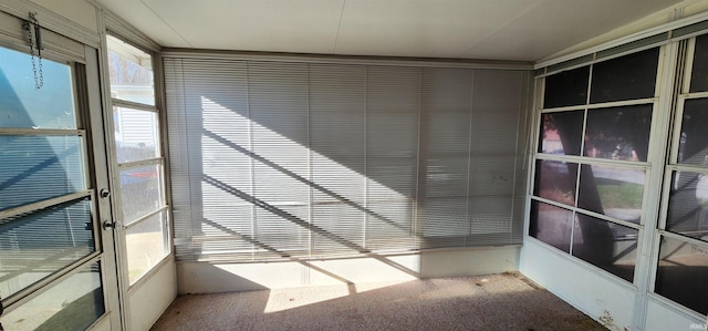 unfurnished sunroom featuring a healthy amount of sunlight