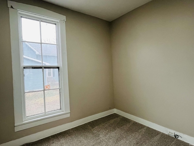 unfurnished room with carpet flooring