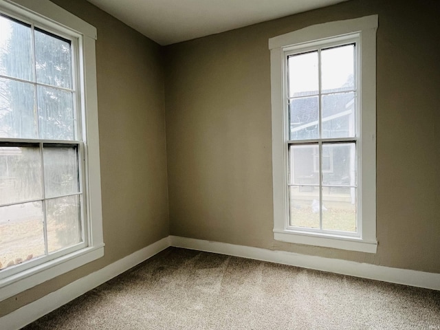 view of carpeted empty room