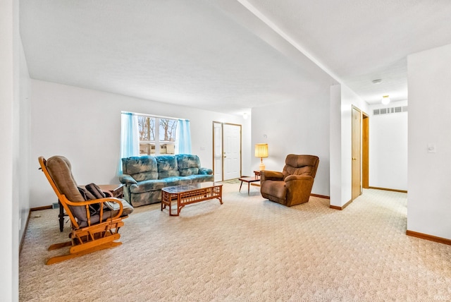 view of carpeted living room