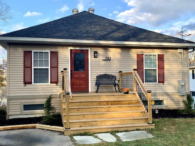 view of rear view of property