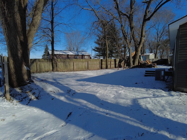 view of snowy yard