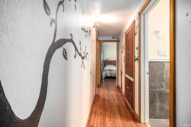 hall featuring hardwood / wood-style flooring