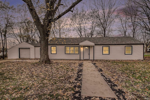 view of ranch-style home