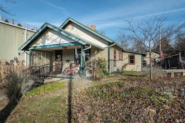 bungalow-style house featuring a porch