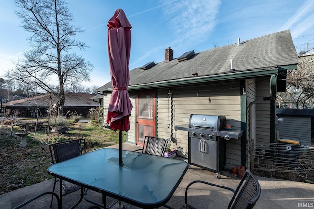 view of patio with grilling area