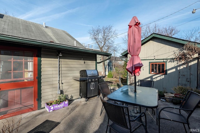 view of patio / terrace featuring grilling area