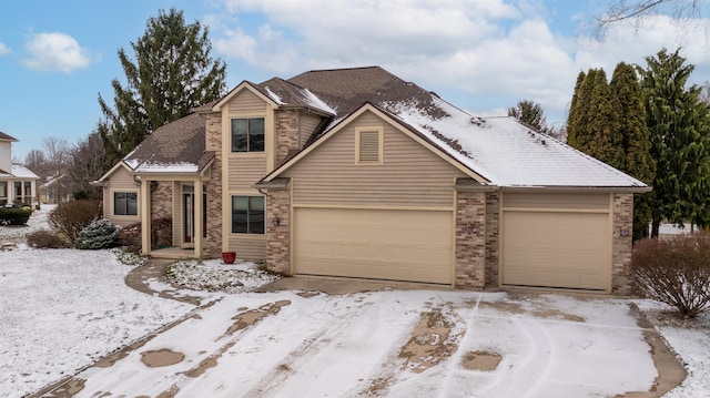 view of front of home featuring a garage