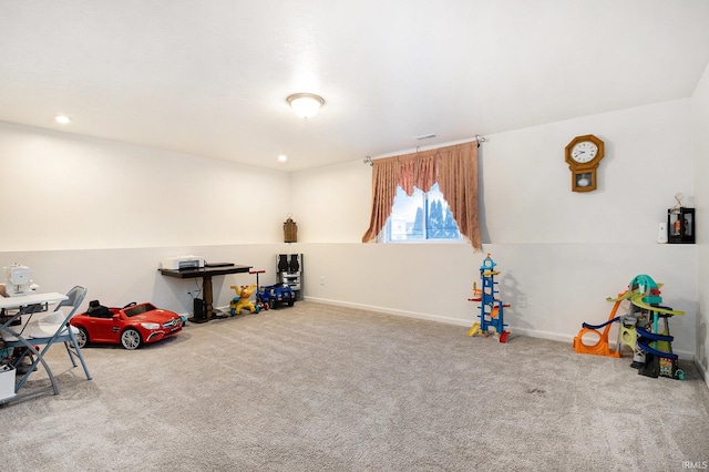 playroom featuring carpet