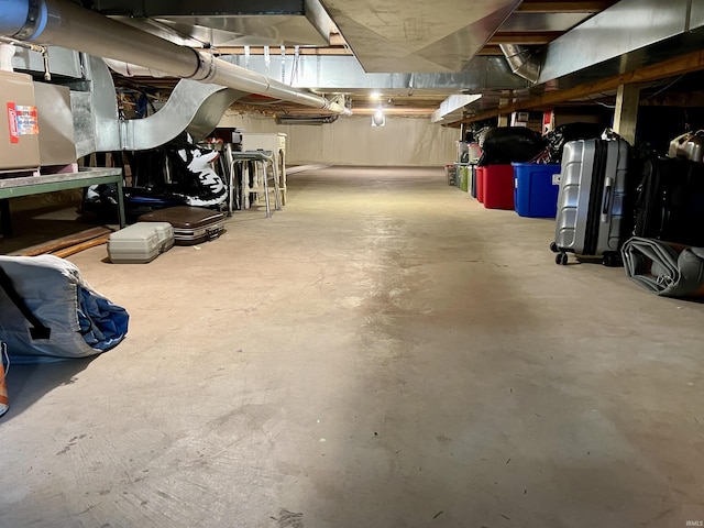 view of basement