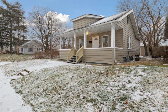 bungalow with covered porch