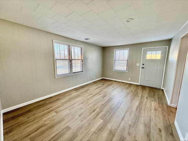 entryway featuring light hardwood / wood-style floors and a wealth of natural light