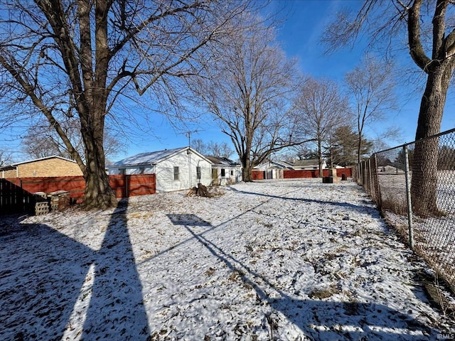 view of snowy yard