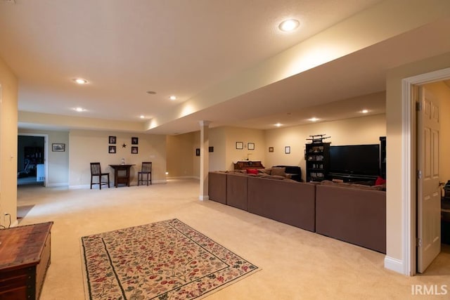 view of carpeted living room