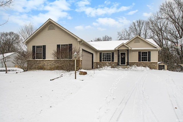 ranch-style house with a garage