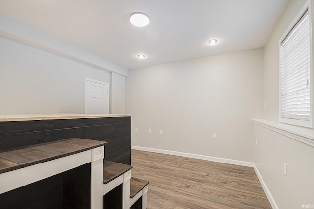 interior space with hardwood / wood-style flooring