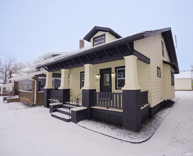 bungalow with covered porch