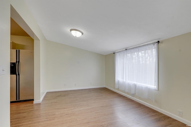 empty room featuring light hardwood / wood-style flooring