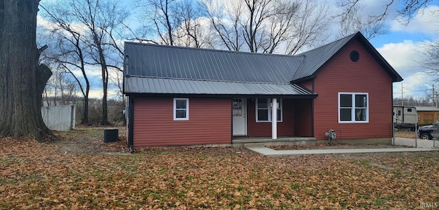 view of front of house with central AC unit