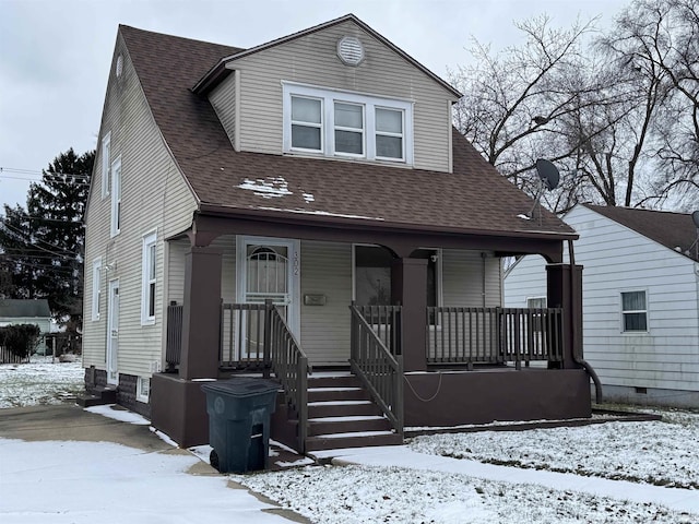 view of front facade with a porch