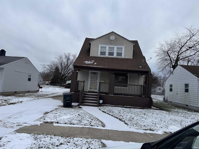 bungalow featuring a porch