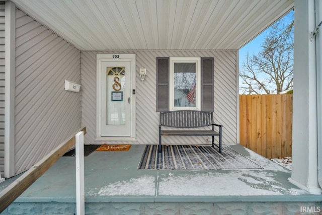 view of doorway to property