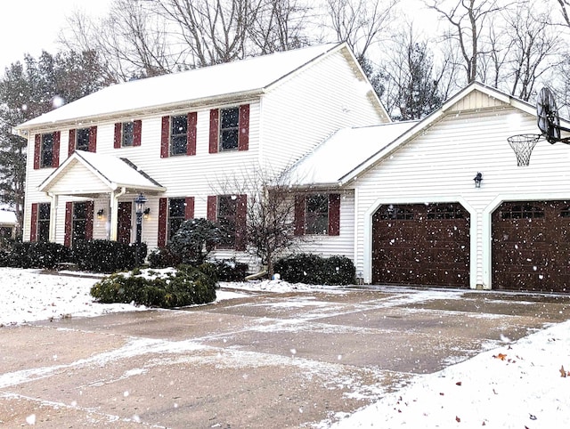 view of front of home featuring a garage